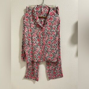 Flora Nikrooz Pink and Black Floral Loungewear